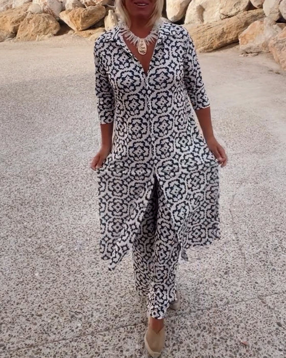 Maeve | Completo elegante con motivo geometrico