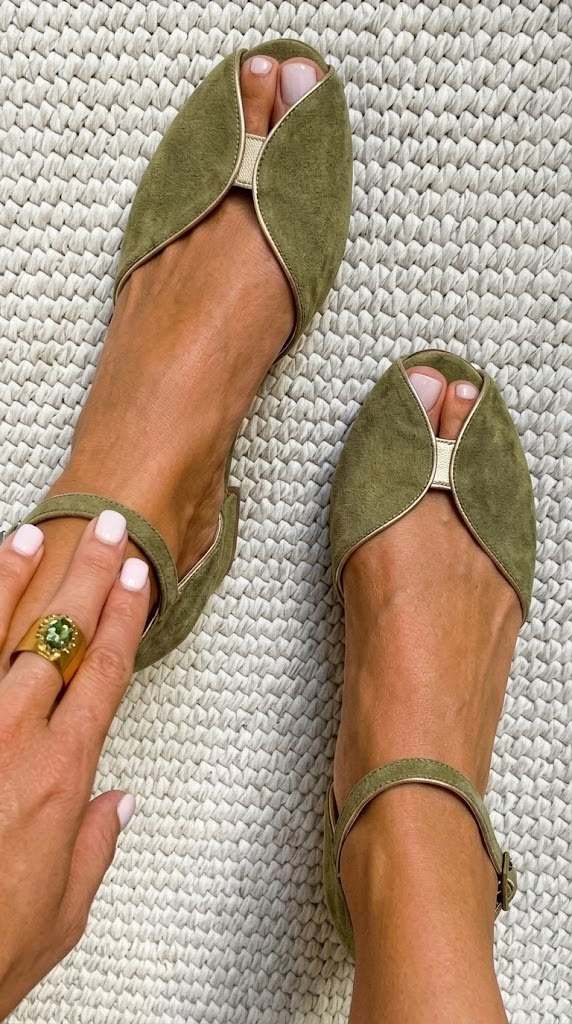 Olivia | Elegant Sage Sandals in Blue