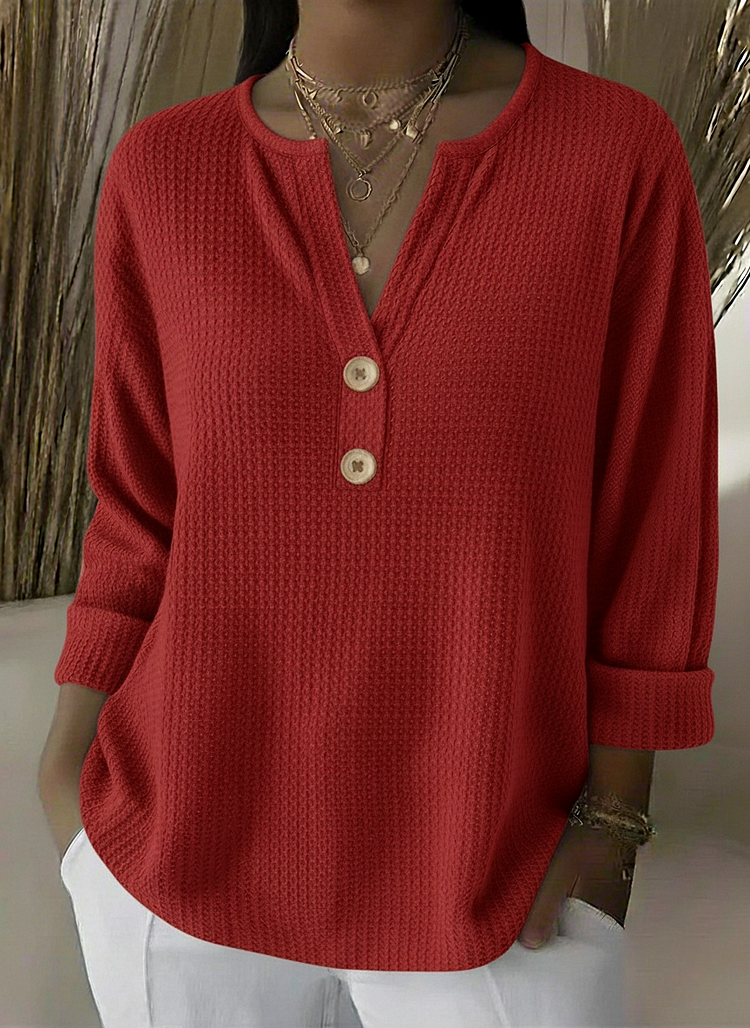 Lucinda™ | Parte superiore con bottoni Henley — 3