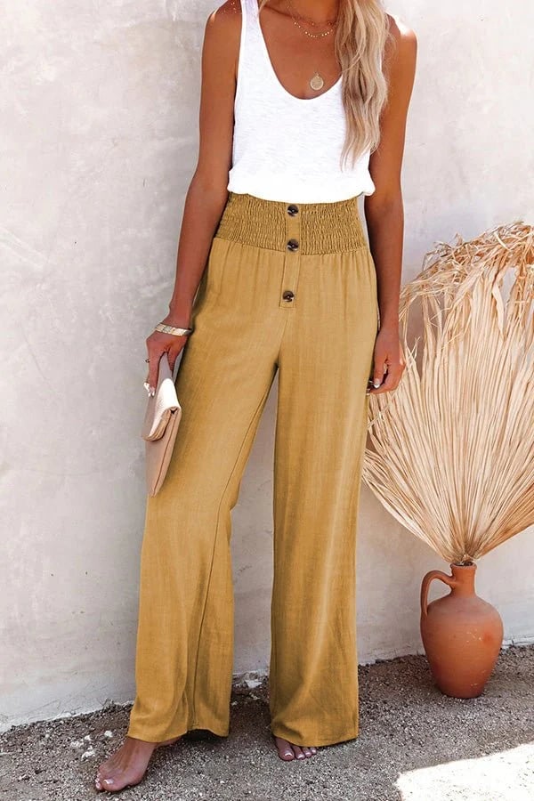 Riana | Pantaloni a vita alta dalla linea rilassata