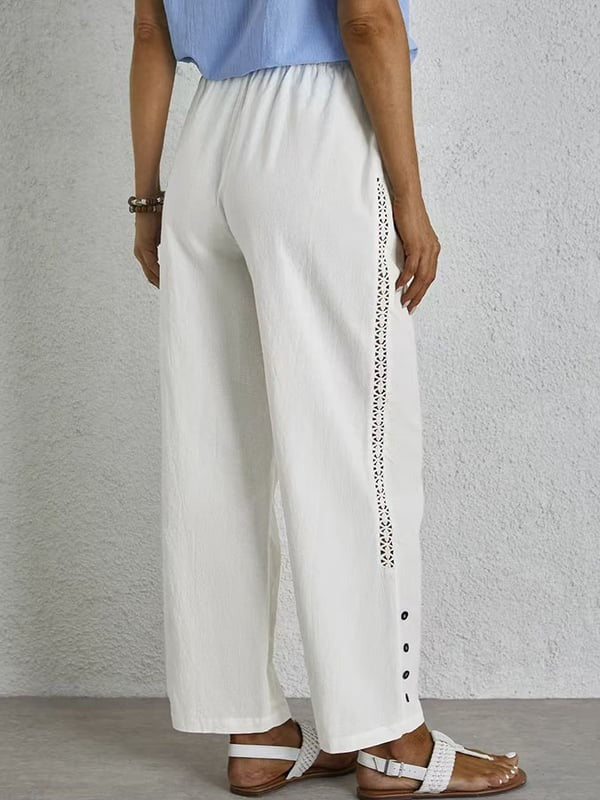 Shania | Pantaloni dalla linea rilassata con bottoni