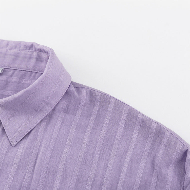 Viola | Completo con camicia abbottonata e shorts leggeri
