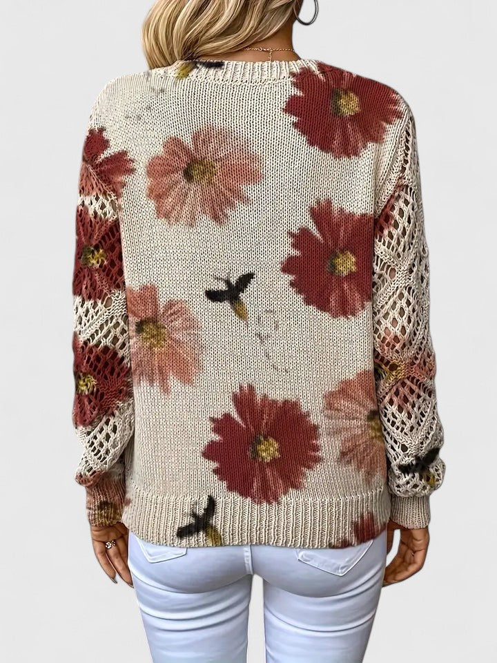 Aurélie | Elegante maglione lavorato a maglia floreale — 19