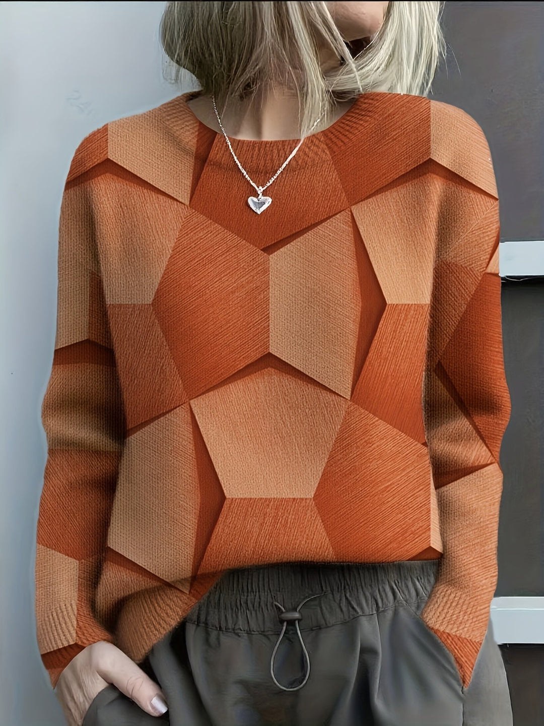 LUCIA – MAGLIA IN MAGLIA GEOMETRICA COLORBLOCK — 1