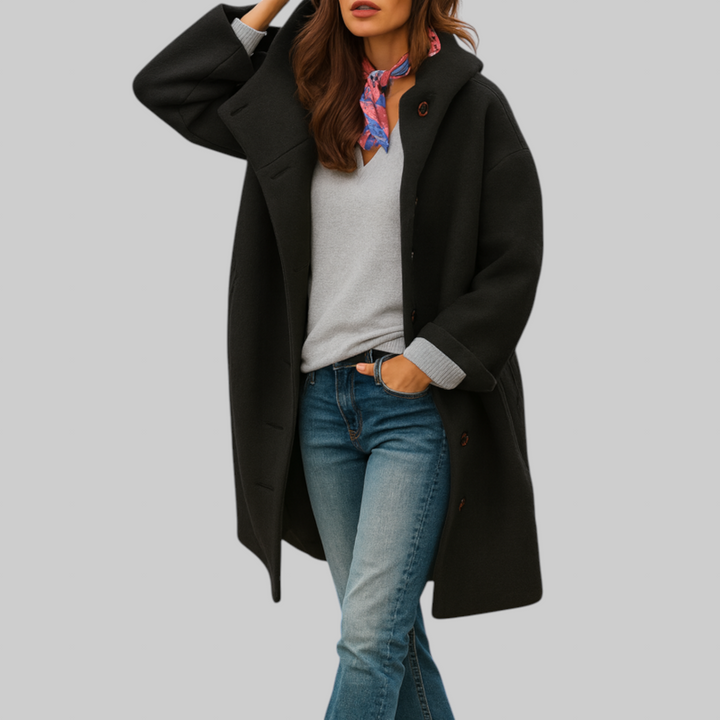 Freja | Cappotto quotidiano confortevole di media lunghezza
