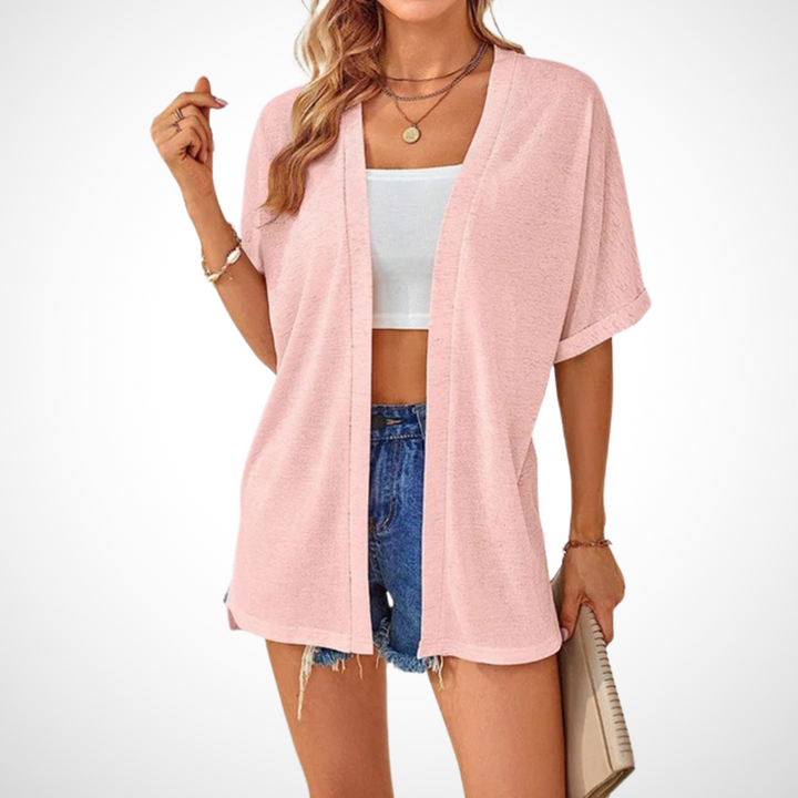 Ruth™ | Elegante cardigan fluido a maniche corte — 9