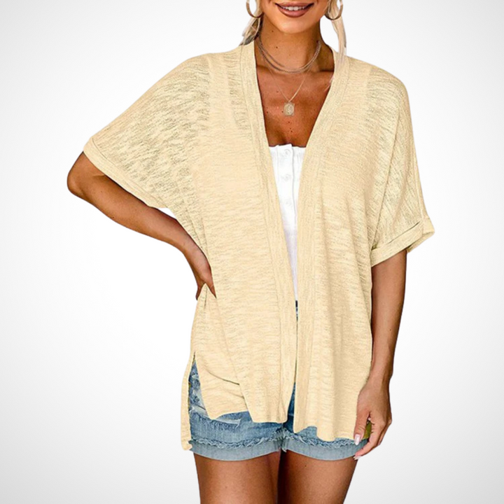 Ruth™ | Elegante cardigan fluido a maniche corte — 1