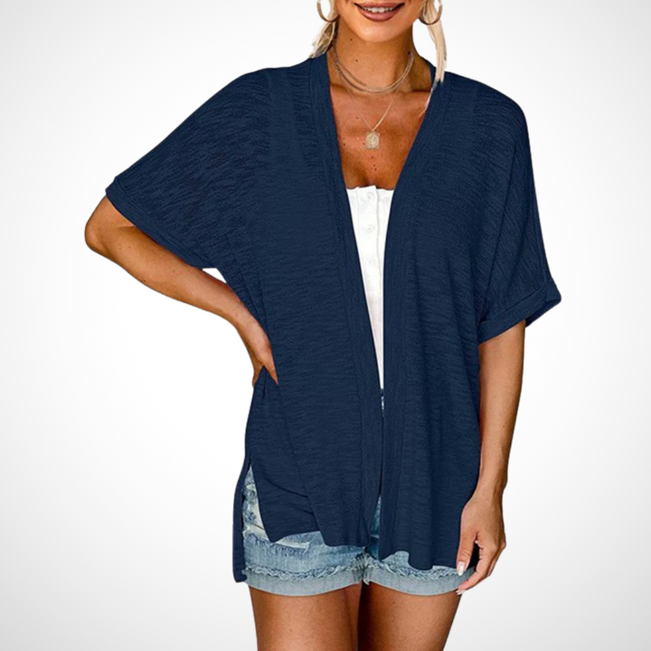 Ruth™ | Elegante cardigan fluido a maniche corte — 4