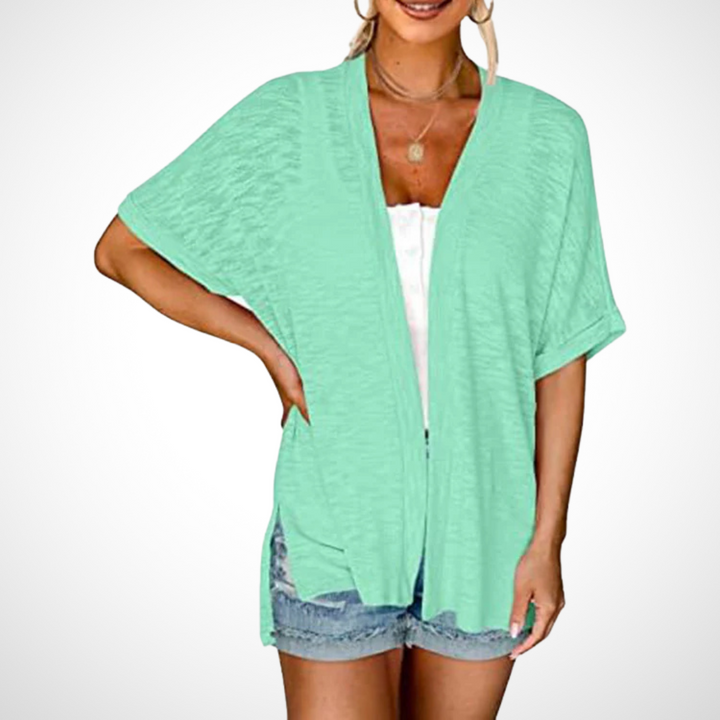 Ruth™ | Elegante cardigan fluido a maniche corte — 5