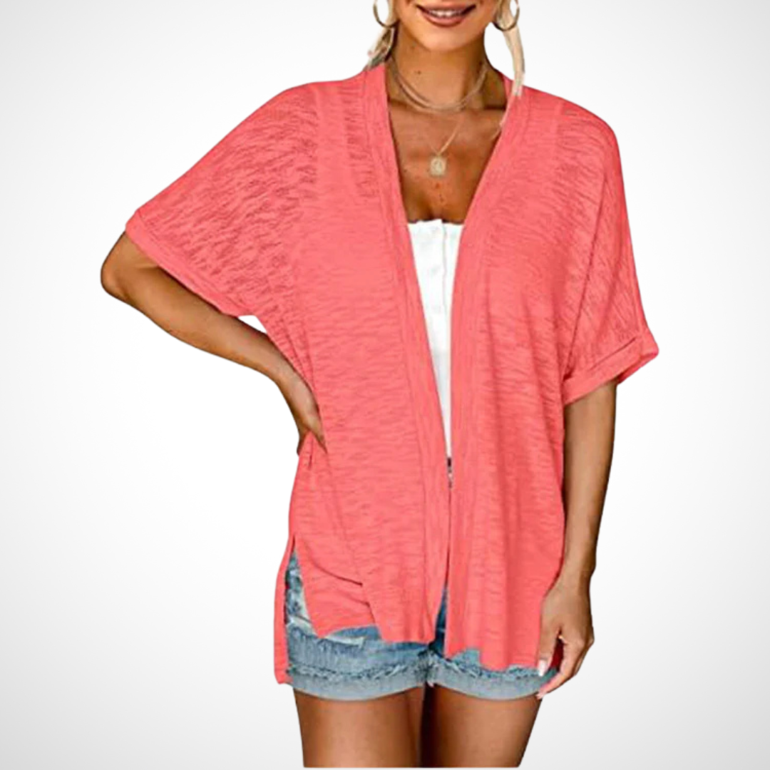 Ruth™ | Elegante cardigan fluido a maniche corte — 6