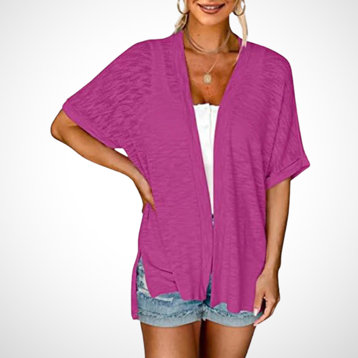 Ruth™ | Elegante cardigan fluido a maniche corte — 7
