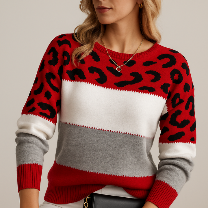 Charlene | Maglione casual con stampa leopardata — 4