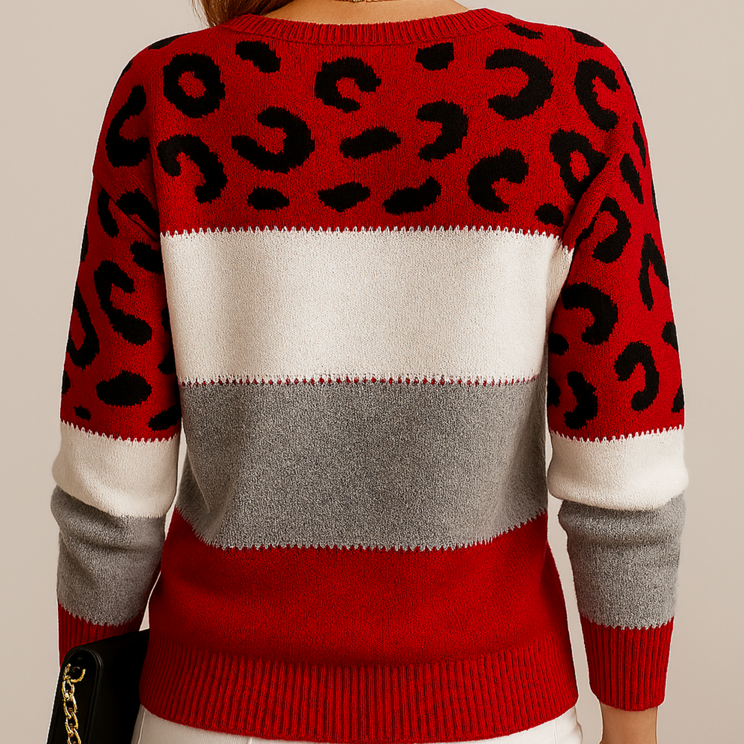 Charlene | Maglione casual con stampa leopardata — 7