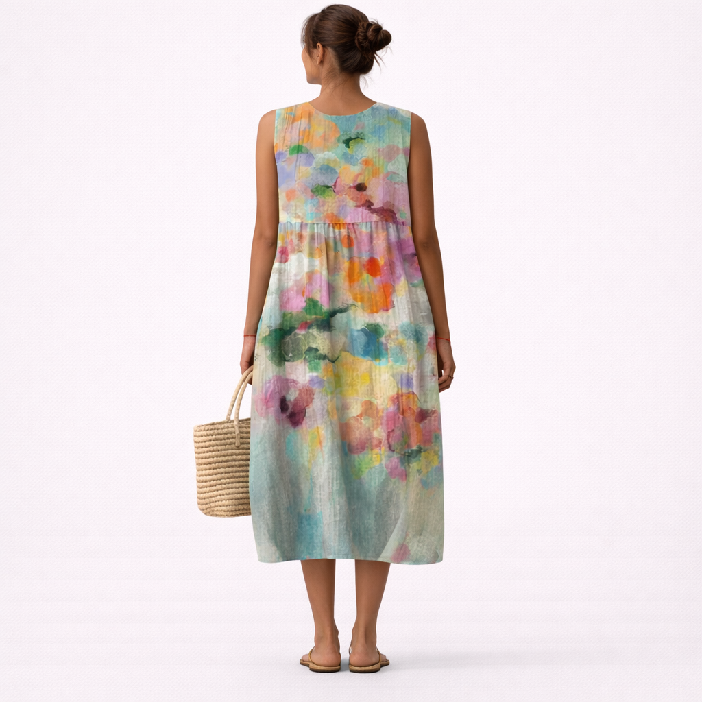 Carla™ | Elegante abito midi multicolore – vista 4