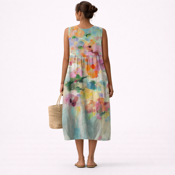 Carla™ | Elegante abito midi multicolore – vista 4