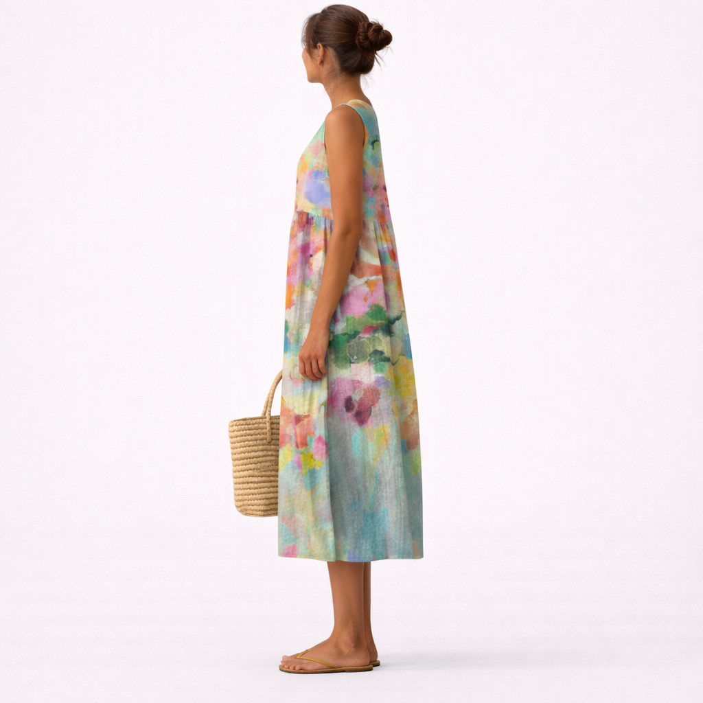 Carla™ | Elegante abito midi multicolore – vista 3