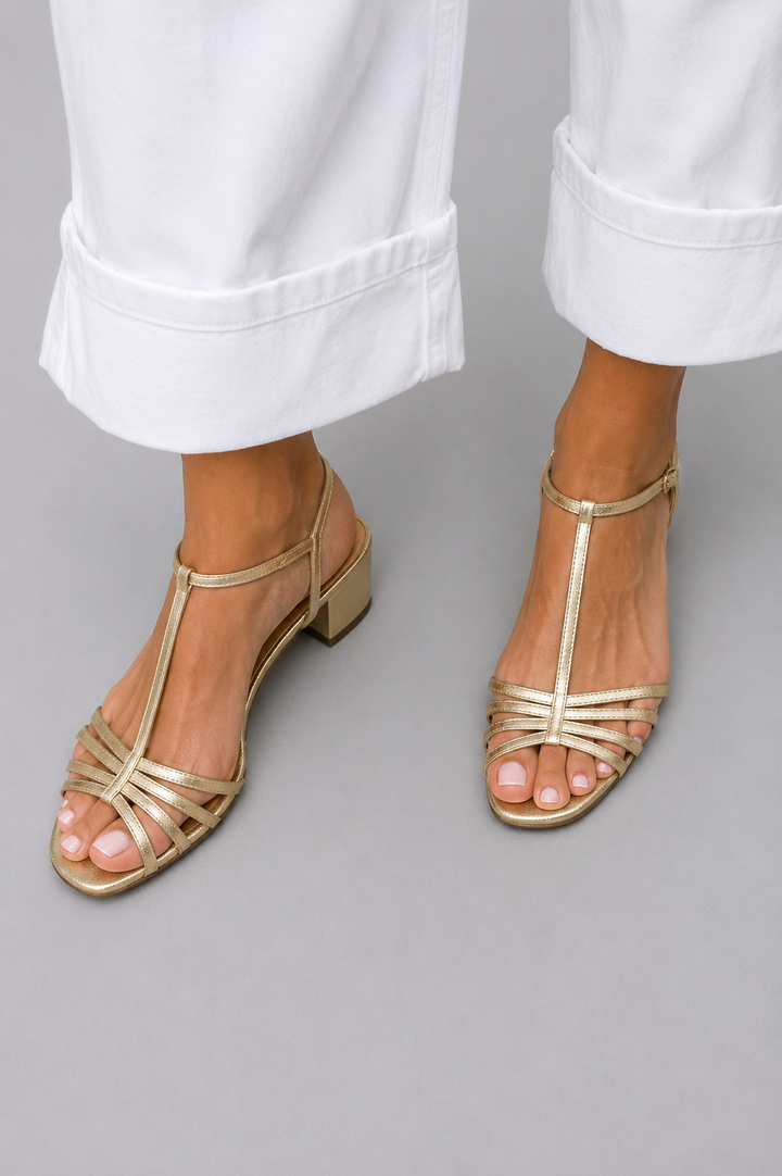 Allegra | Everyday Elegance Sandals in Gold