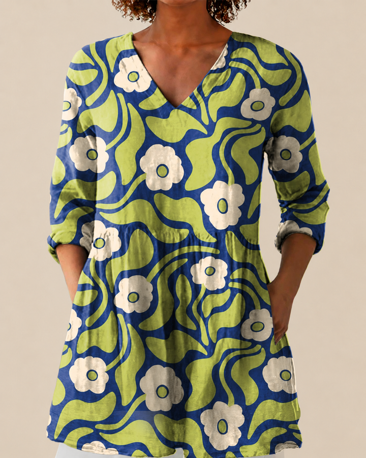 Talia | Blusa lunga con stampa decisa