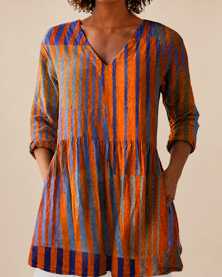 Elowen | Blusa lunga con stampa decisa