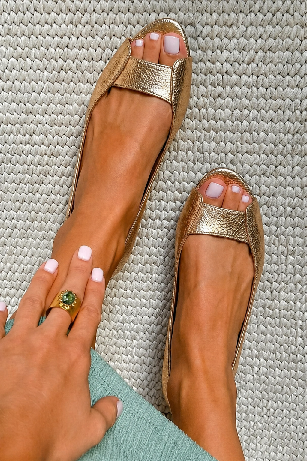 Adelina™ | Sandali Dorati Comfort Chic – Chiara Rossetti, immagine 2