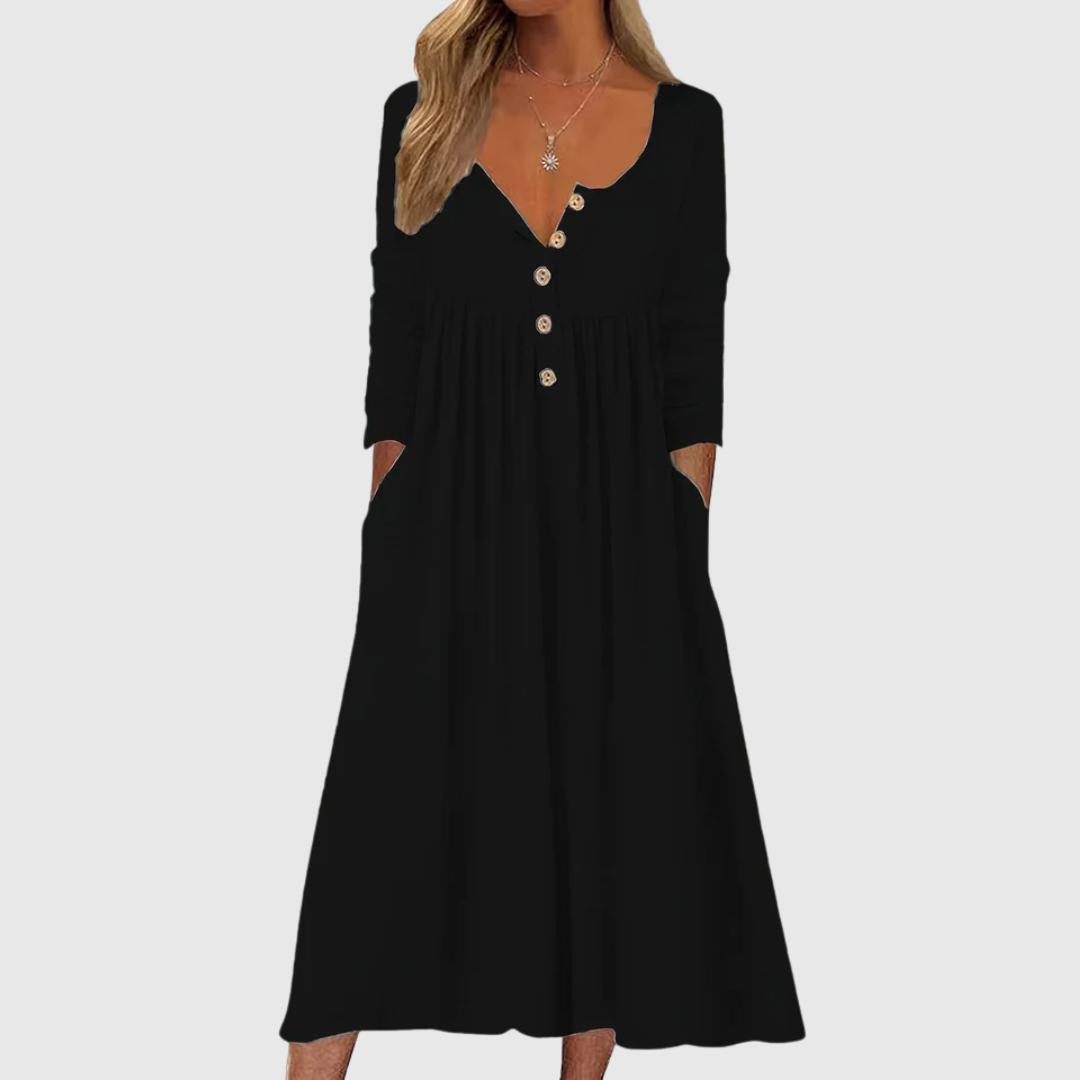 Zara | Abito midi con bottoni frontali