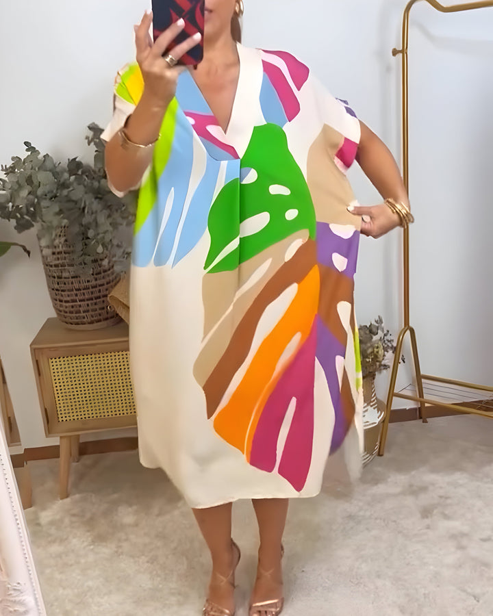 Rianna | Abito con stampa astratta