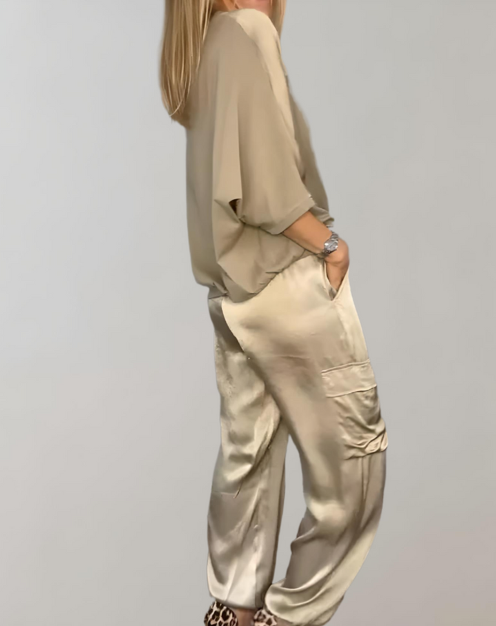 Finley | Completo lounge cargo in seta