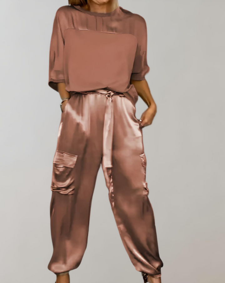 Finley | Completo lounge cargo in seta