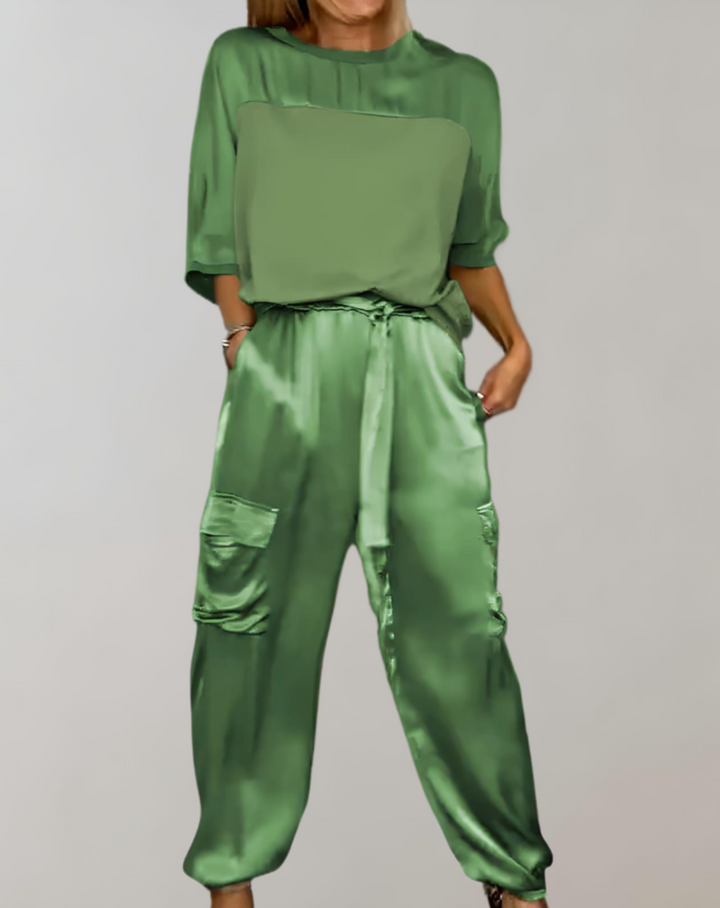 Finley | Completo lounge cargo in seta