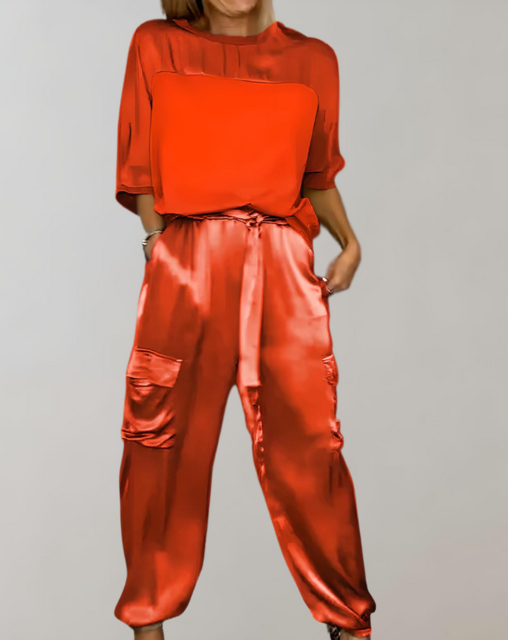 Finley | Completo lounge cargo in seta
