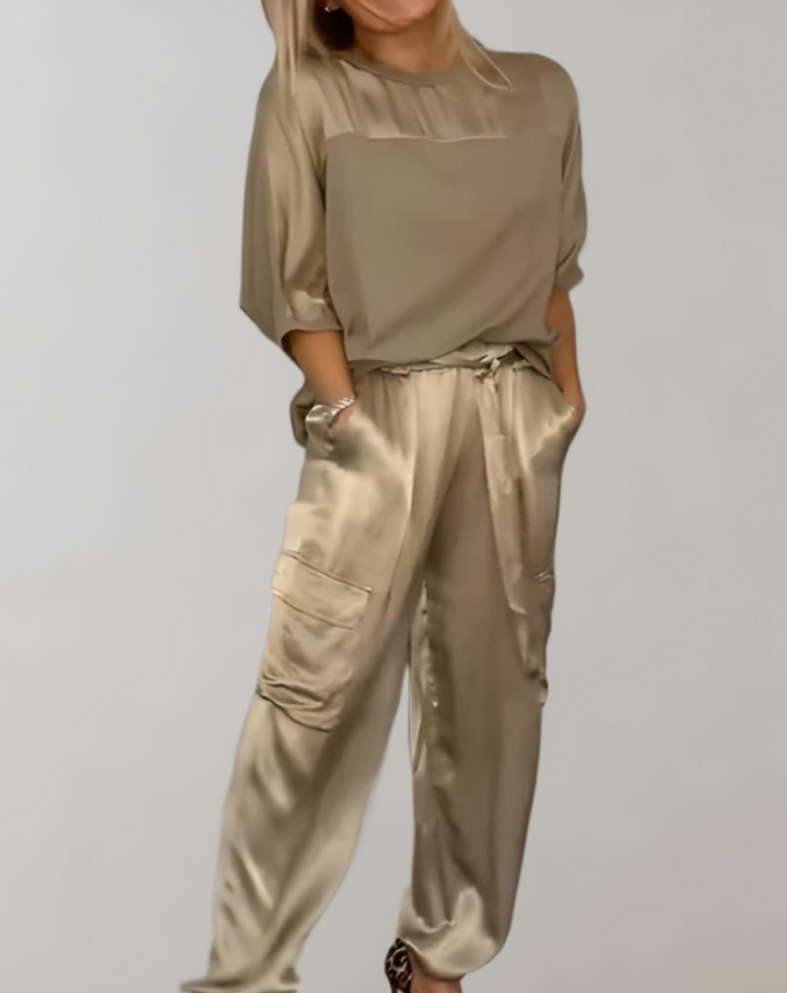 Finley | Completo lounge cargo in seta