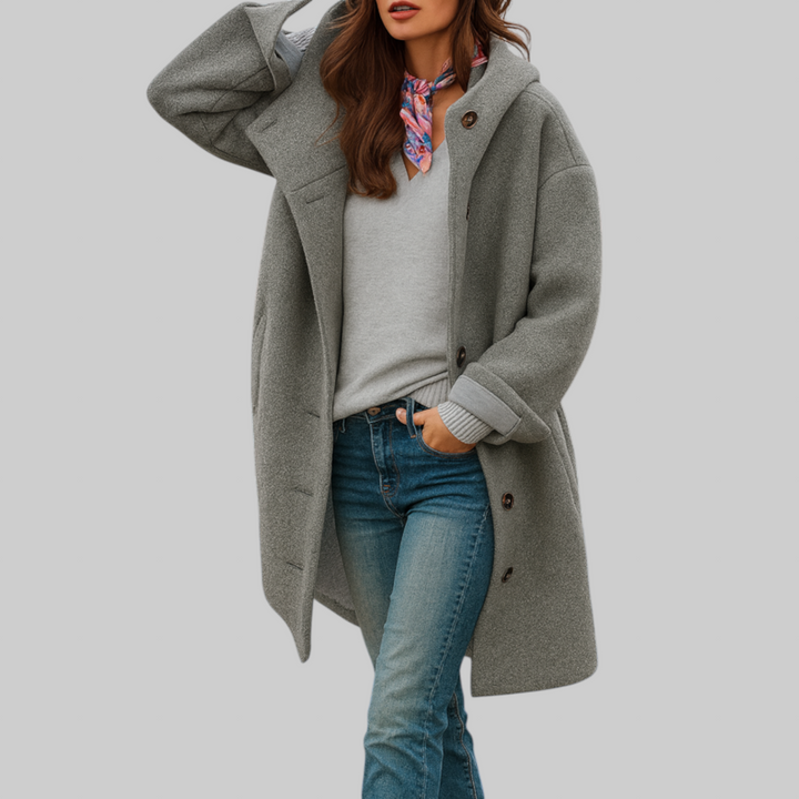 Freja | Cappotto quotidiano confortevole di media lunghezza