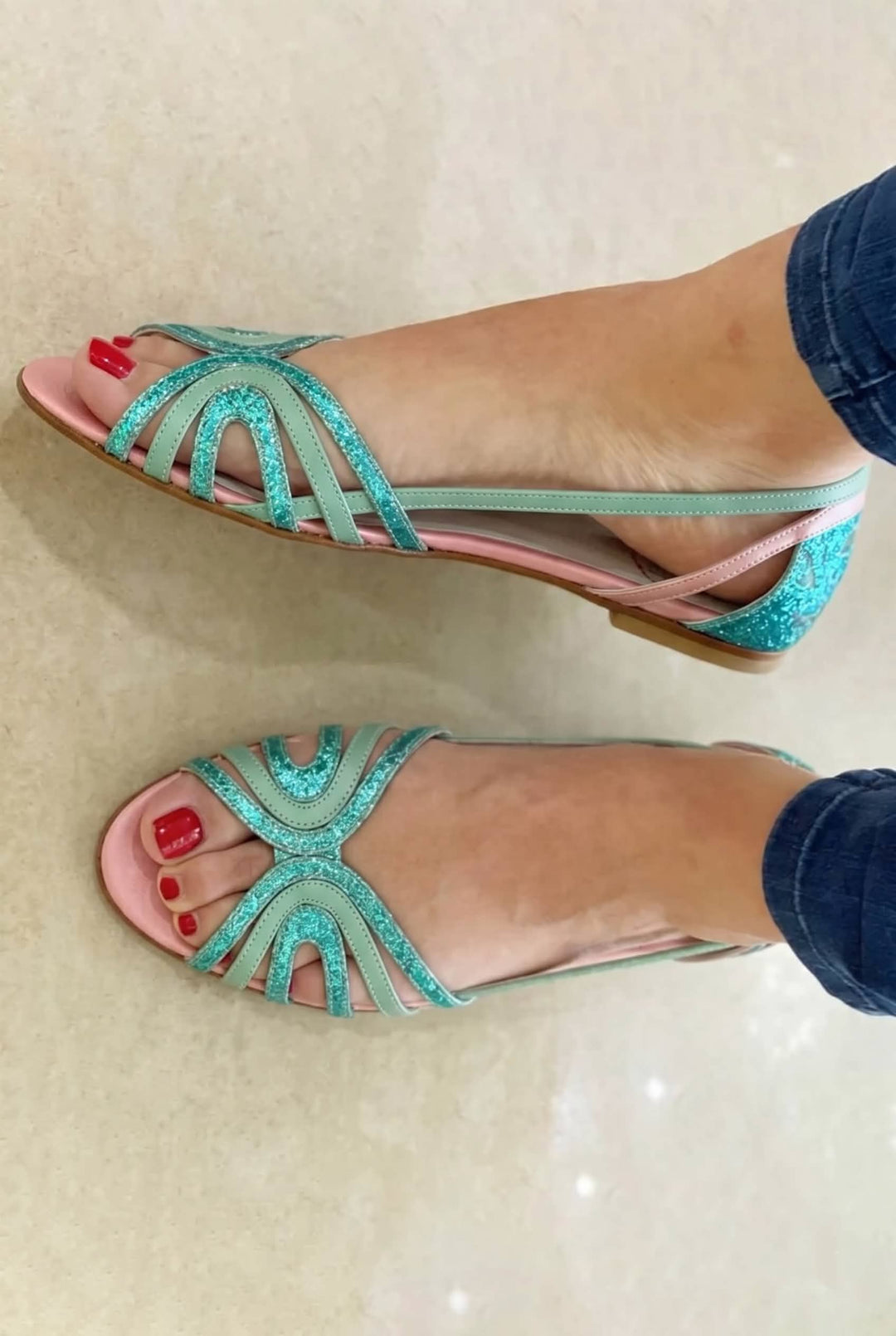 Eleonora | Luminous Summer Sandals in Gold