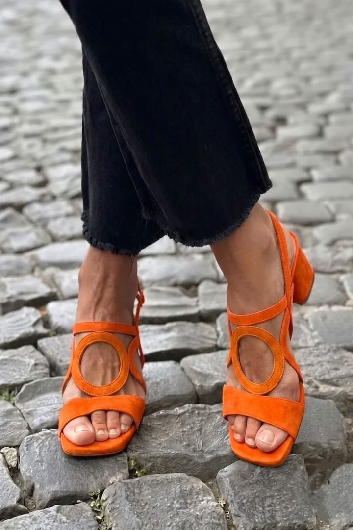 Valentina | Vibrant Heeled Sandals in Yellow