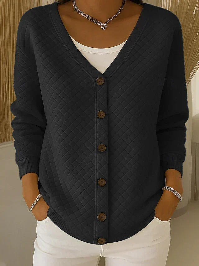 Laverne™ | Cardigan trapuntato con bottoni sul davanti — 6
