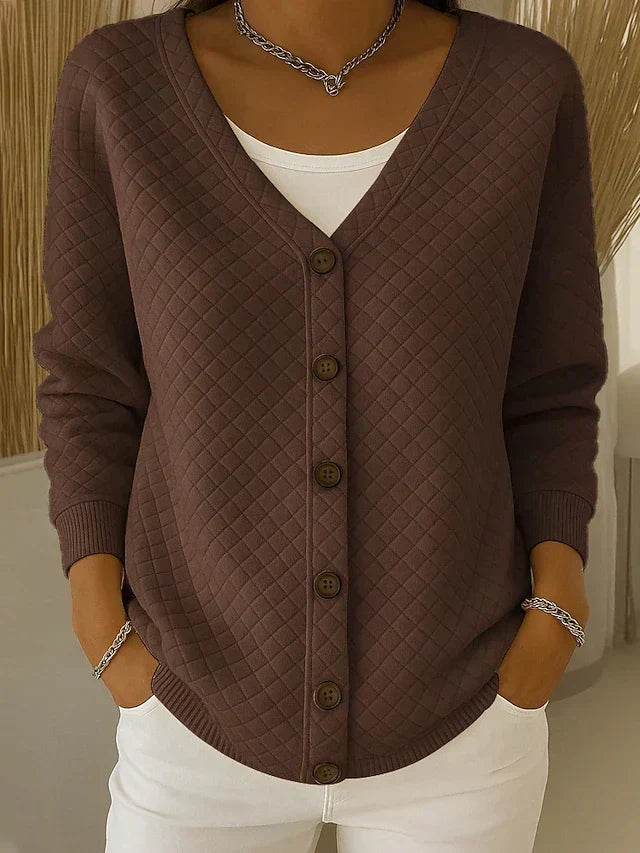 Laverne™ | Cardigan trapuntato con bottoni sul davanti — 4