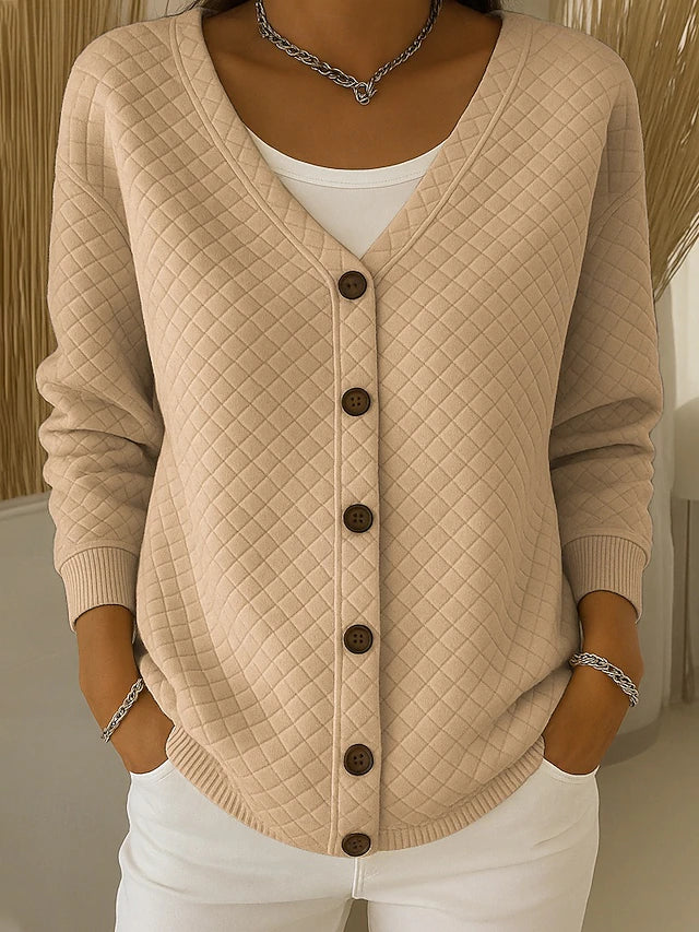 Laverne™ | Cardigan trapuntato con bottoni sul davanti — 3