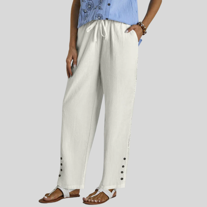 Shania | Pantaloni dalla linea rilassata con bottoni