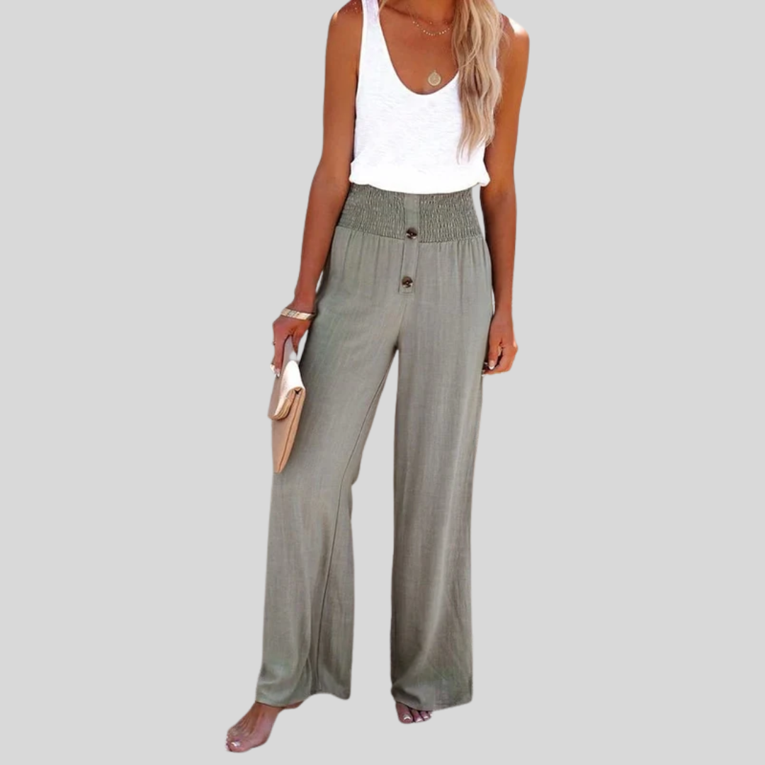Riana | Pantaloni a vita alta dalla linea rilassata