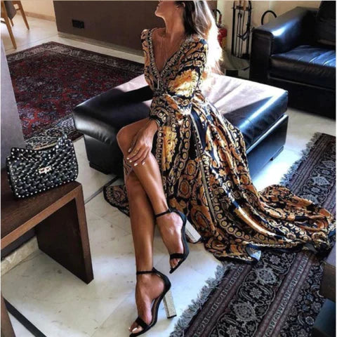 Faye | Abito boho stampato