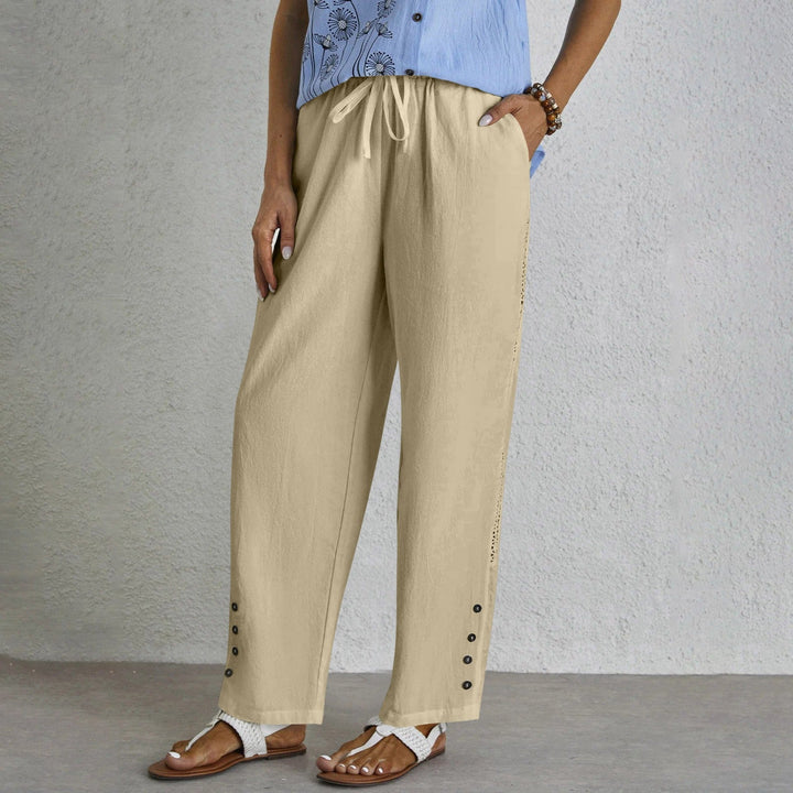 Shania | Pantaloni dalla linea rilassata con bottoni