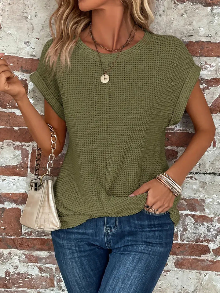 Sylvia™ | T-shirt casual in maglia waffle — 6