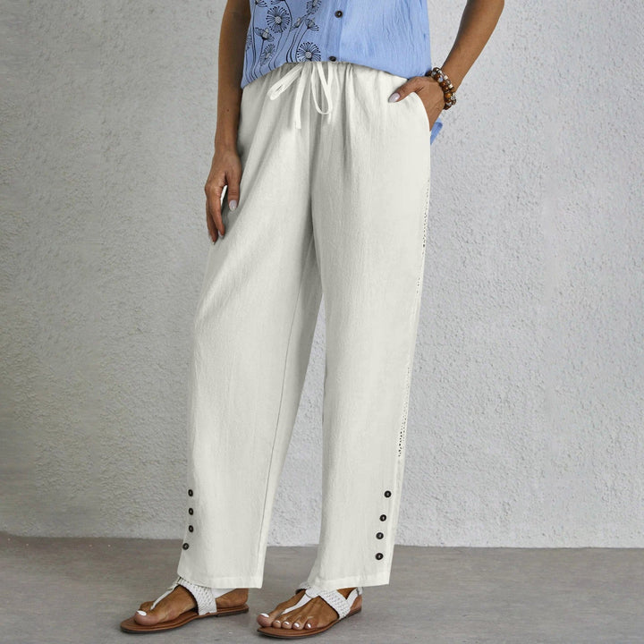 Shania | Pantaloni dalla linea rilassata con bottoni