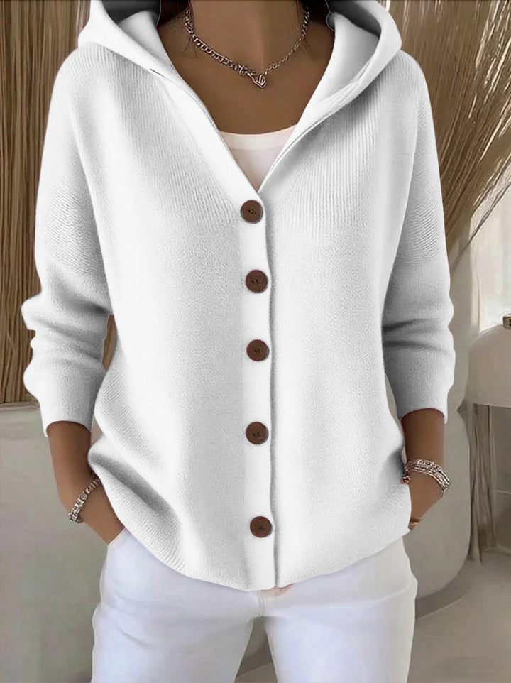 Darienne™ | Cardigan in maglia abbottonato con cappuccio — 5