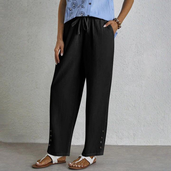 Shania | Pantaloni dalla linea rilassata con bottoni