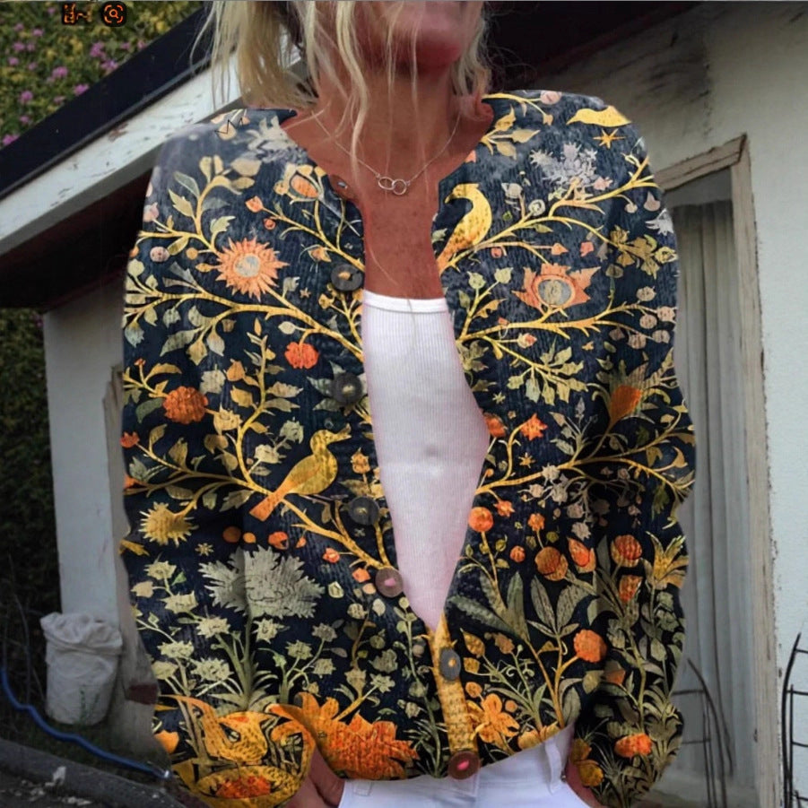 Chloe | Maglione cardigan floreale vintage — 5