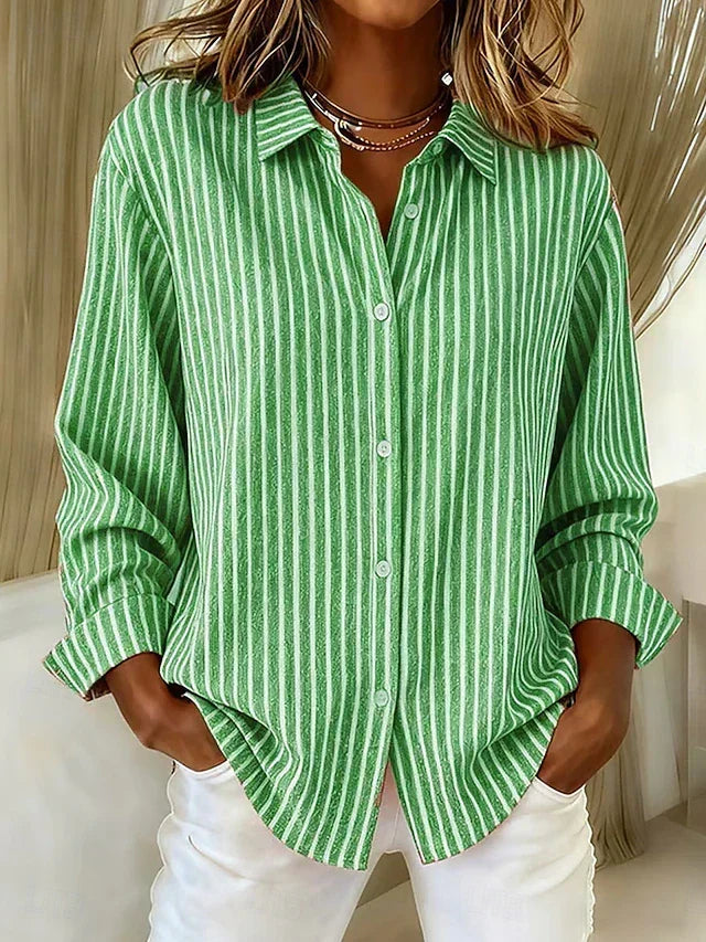 Jacqueline™ | Camicia button-down a righe — 2