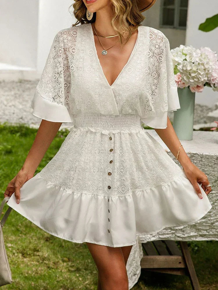 Carole | Abito boho in pizzo