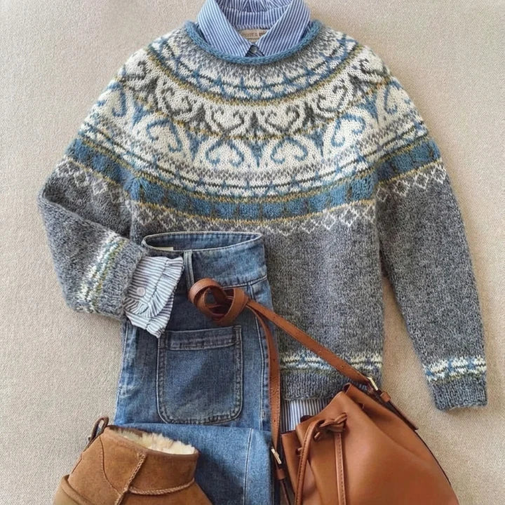 Luxe™ | Maglione lavorato a maglia vintage chic — 1