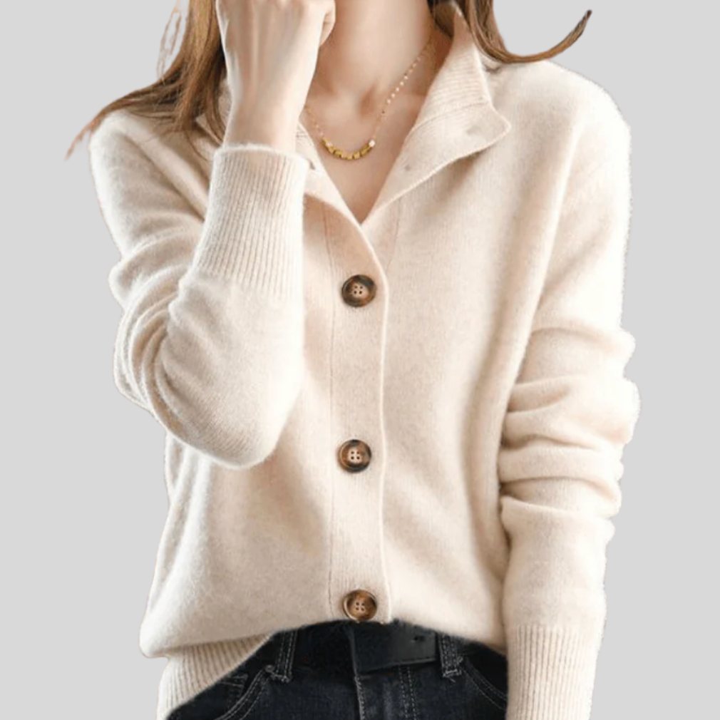 Claire | Cardigan in cashmere dallo stile rétro